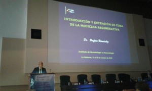 Prof. DrC. P Hernández, coordinador del Grupo Funcional de Medicina Regenerativa- IHI- 