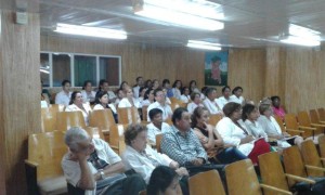Vista general de los participantes en el Curso, donde no solo asistieron profesionales cubanos, sino también médicos residentes de Hematología de otros países.